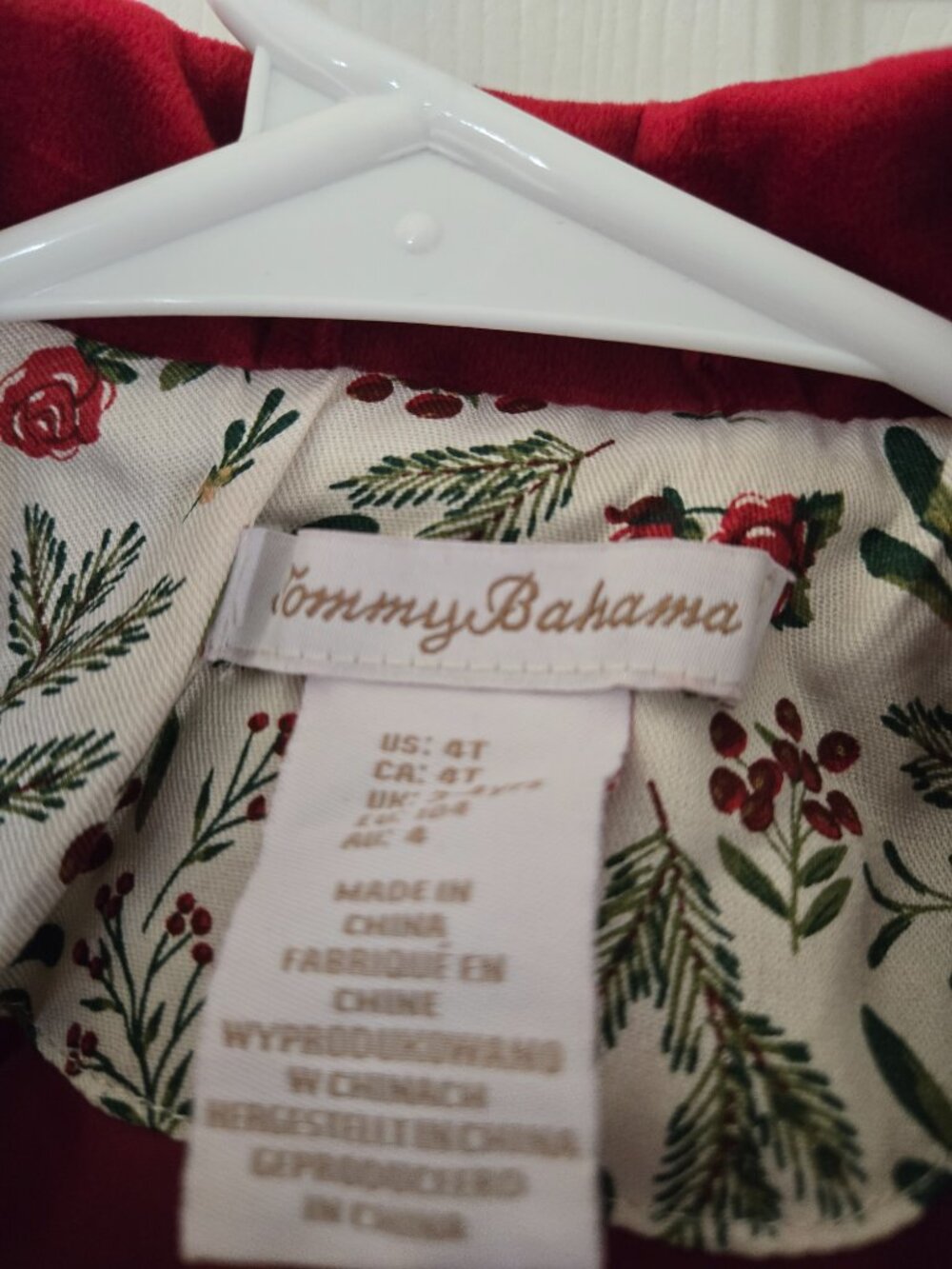 Tommy Bahama red 4t winter coat - Picture 5 of 7